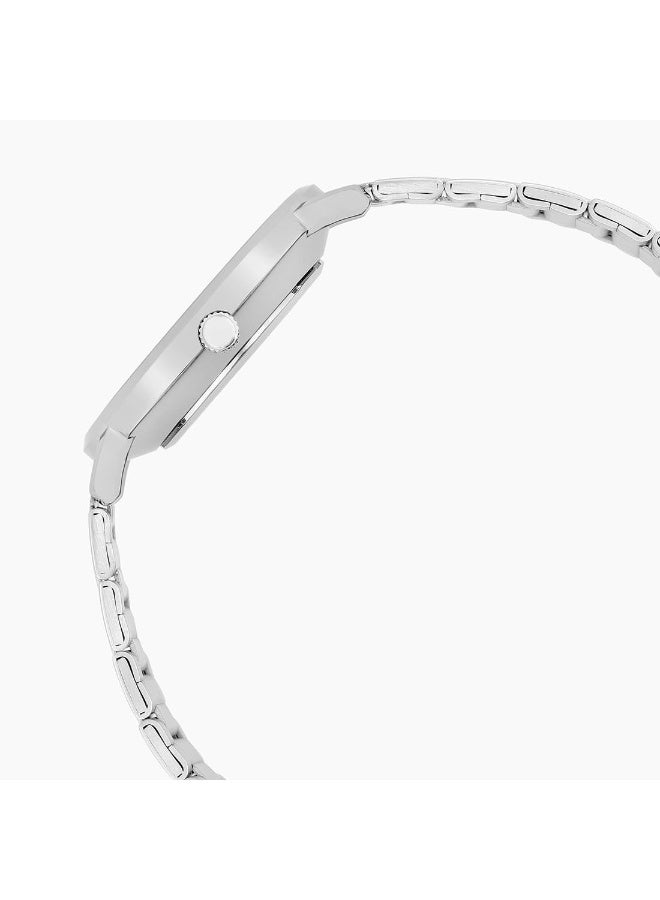 كاسيو Casio Enticer Analog Men’s Watch MTP‑VT03D‑7BDF, 46mm White Dial, Silver Stainless Steel Case & Band, Water‑Resistant - Image 2